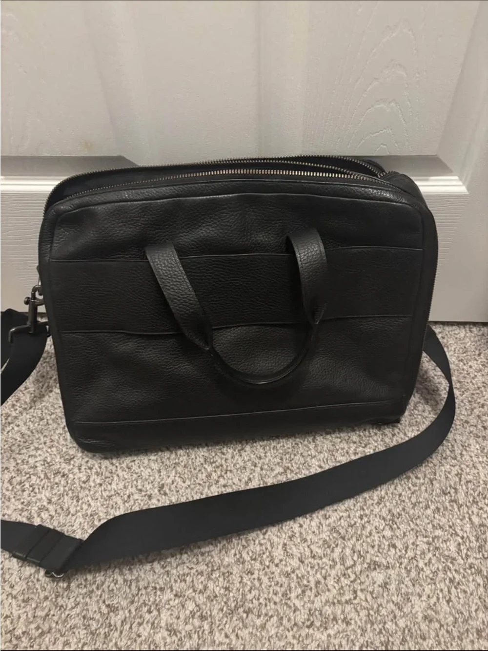 Coach Hamilton Black Pebbled Leather Laptop Briefcase- NEVER USED!